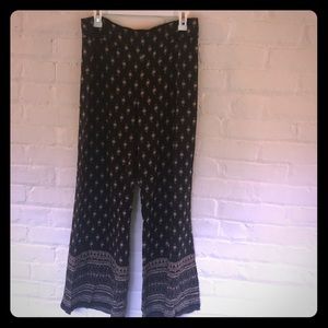 Printed wide leg pants
